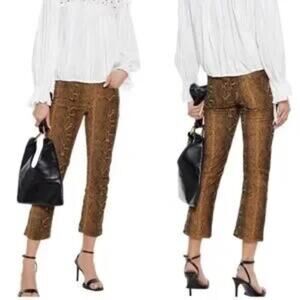 Isabel Marant Etoile Apolo Cropped Snake Print Jeans Sz 36/4